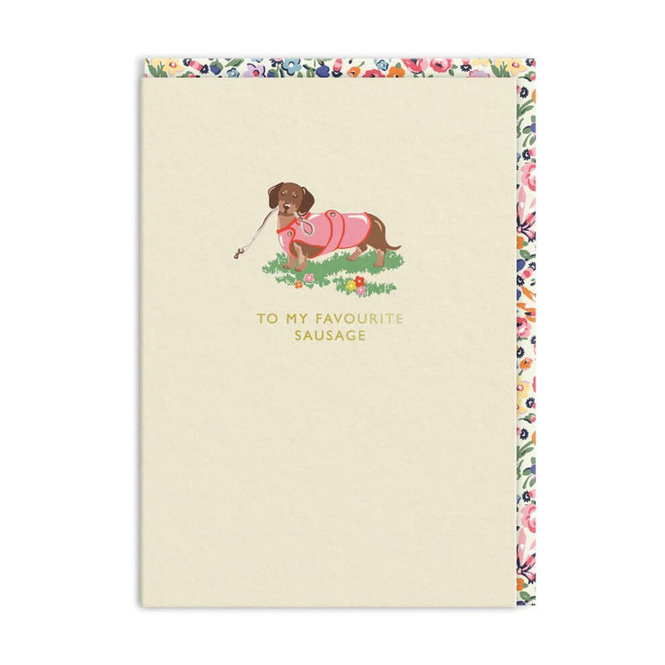 Cath Kidston Dachshund Birthday Card