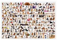 World of Dogs 1000 Piece Jigsaw Puzzle, Dog and Puppy Collage, Gift for Dog Lovers, Completed Size 48 cm x 68 cm
