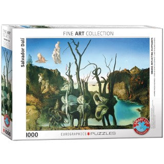 Salvador Dali Swans Reflecting Elephants Jigsaw Puzzle, 1000 Pieces, Multicolour Fine Art Puzzle