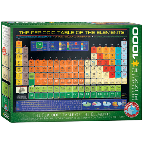 Periodic Table of the Elements 1000 Piece Jigsaw Puzzle, Educational Chemistry Puzzle, Completed Size 48 cm x 68 cm