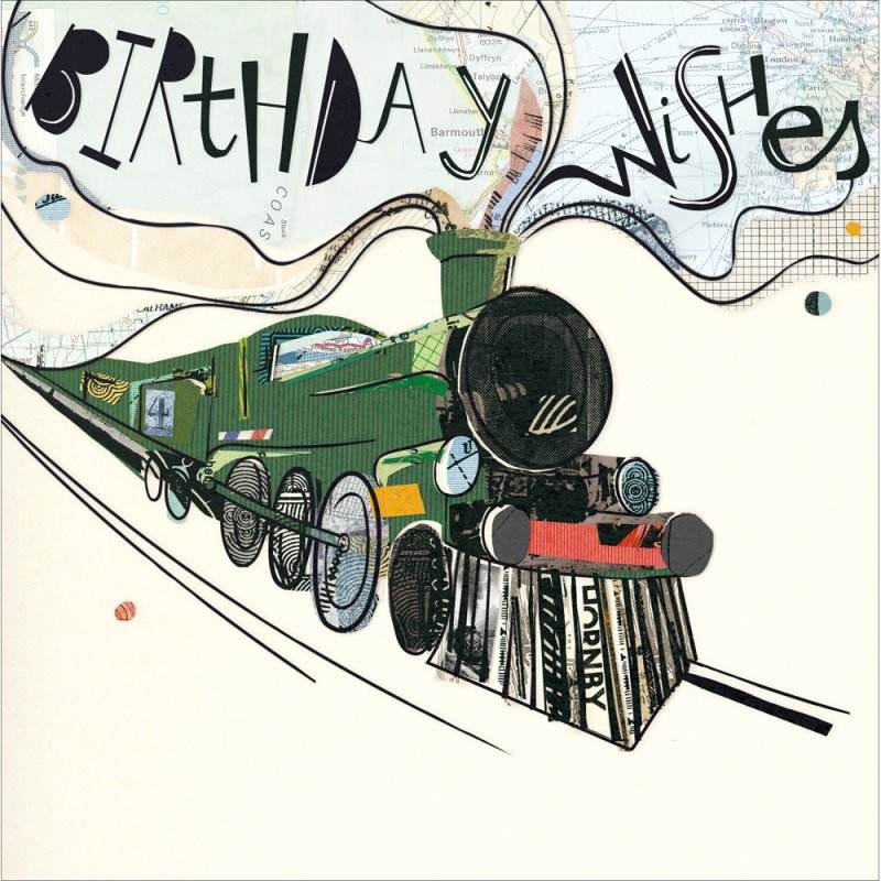 Train Happy Birthday Card - House of Cards