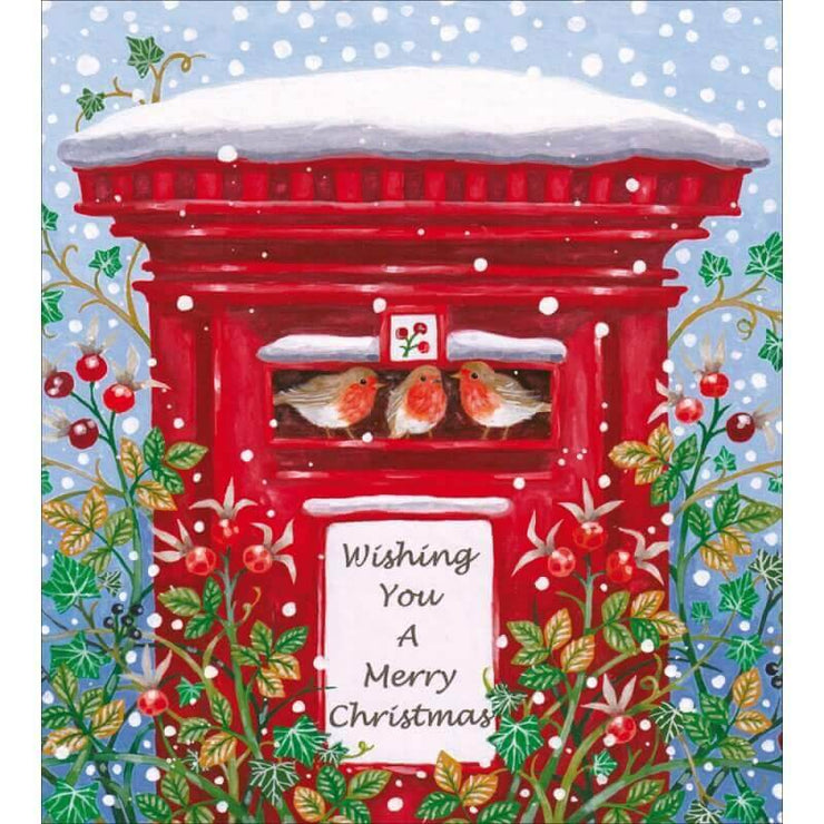 5 Robin Postbox Charity Christmas Cards - House of Cards