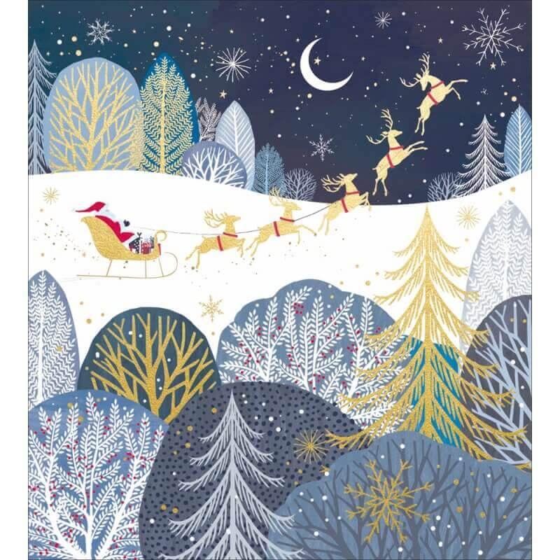 5 Woodland Santa Charity Christmas Cards - House of Cards