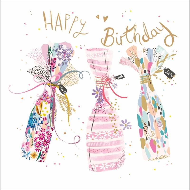 Pink Birthday Bottles - House of Cards