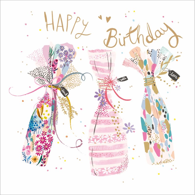 Pink Birthday Bottles