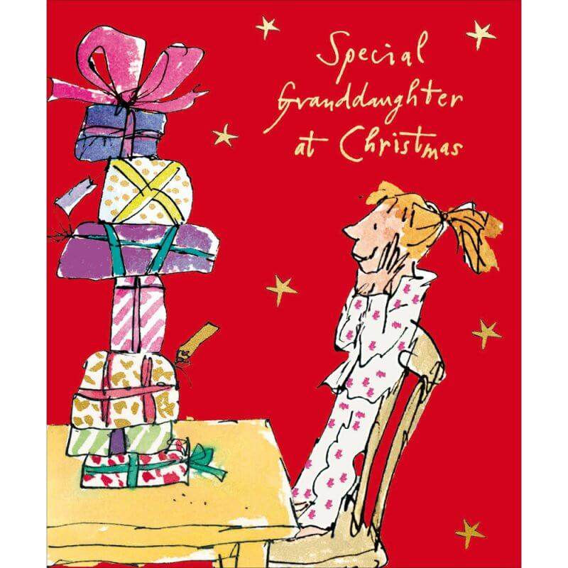 Special Granddaughter Christmas Card - House of Cards