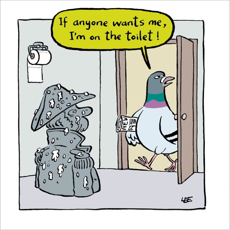 On The Toilet Greeting Card