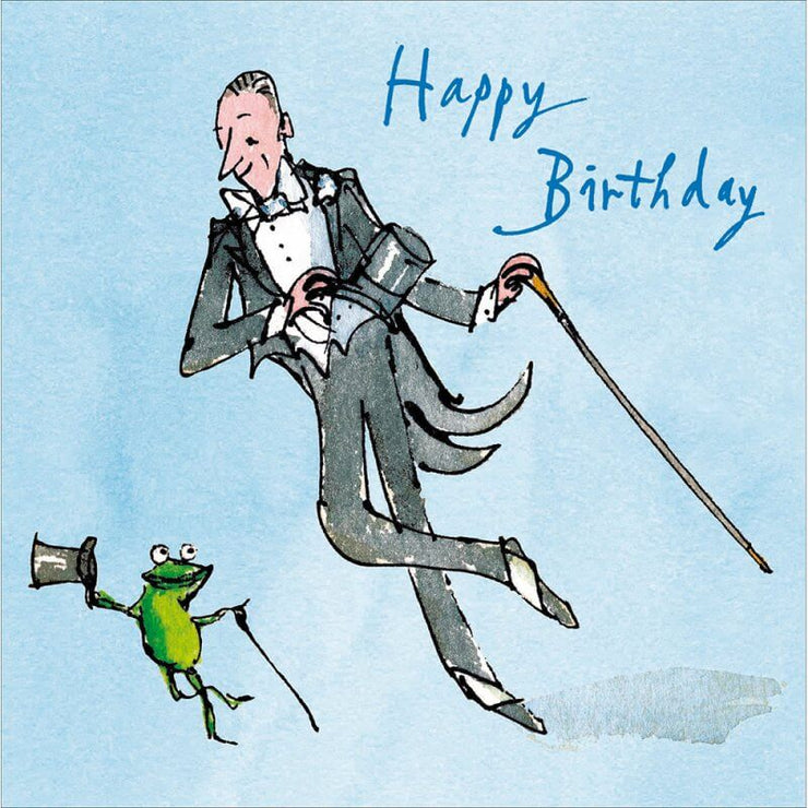 Quentin Blake Dancing Frog Birthday Card