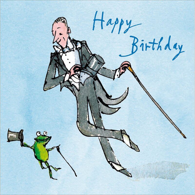 Quentin Blake Dancing Frog Birthday Card