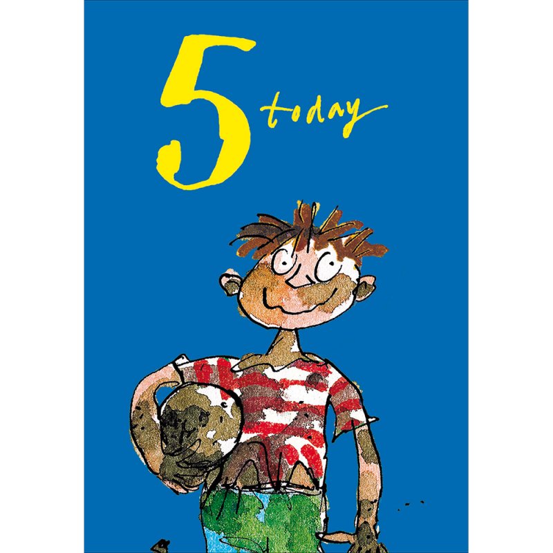 Quentin Blake 5 Today Football Birthday Card