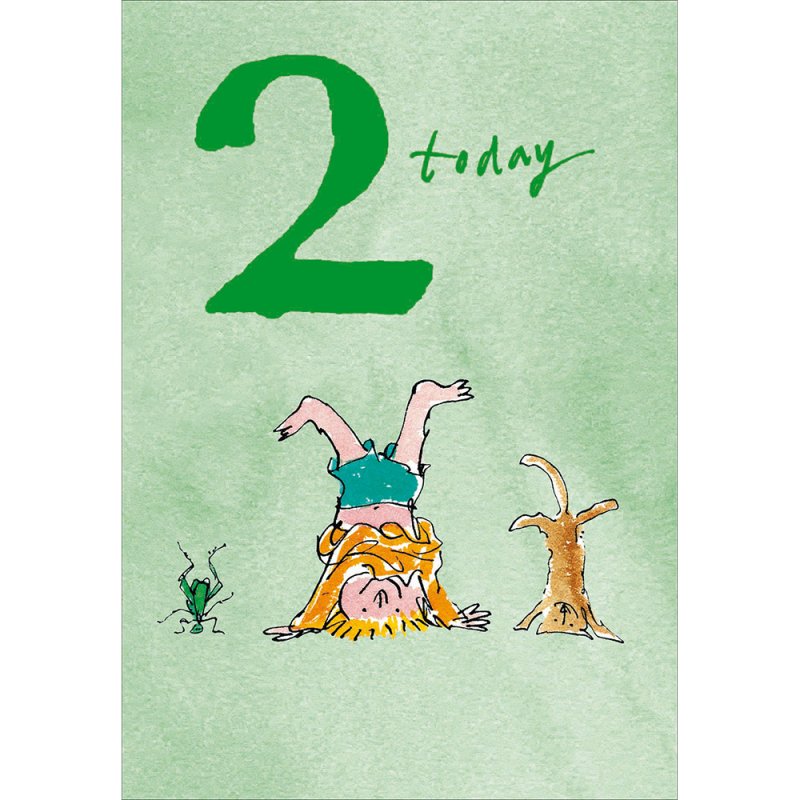 Quentin Blake 2 Today Headstand Birthday Card