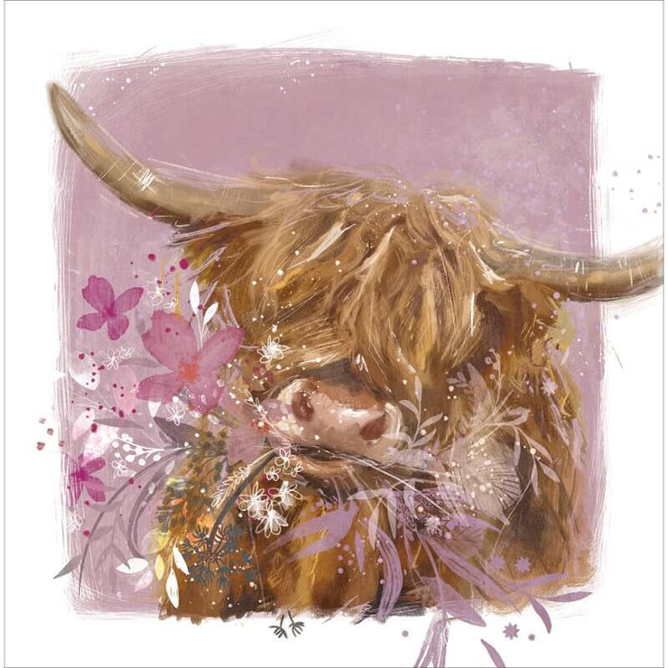 Highland Cow Birthday Card