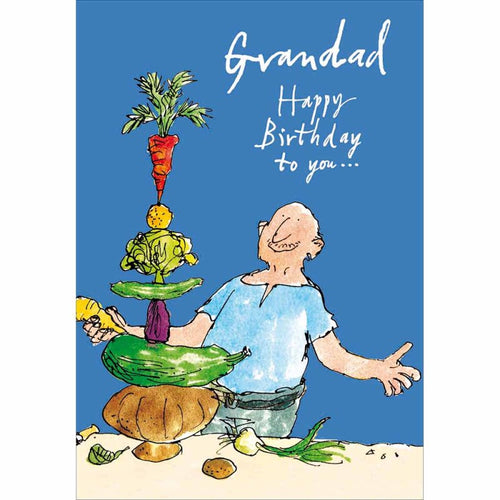 Grandad Vegetables Birthday Card