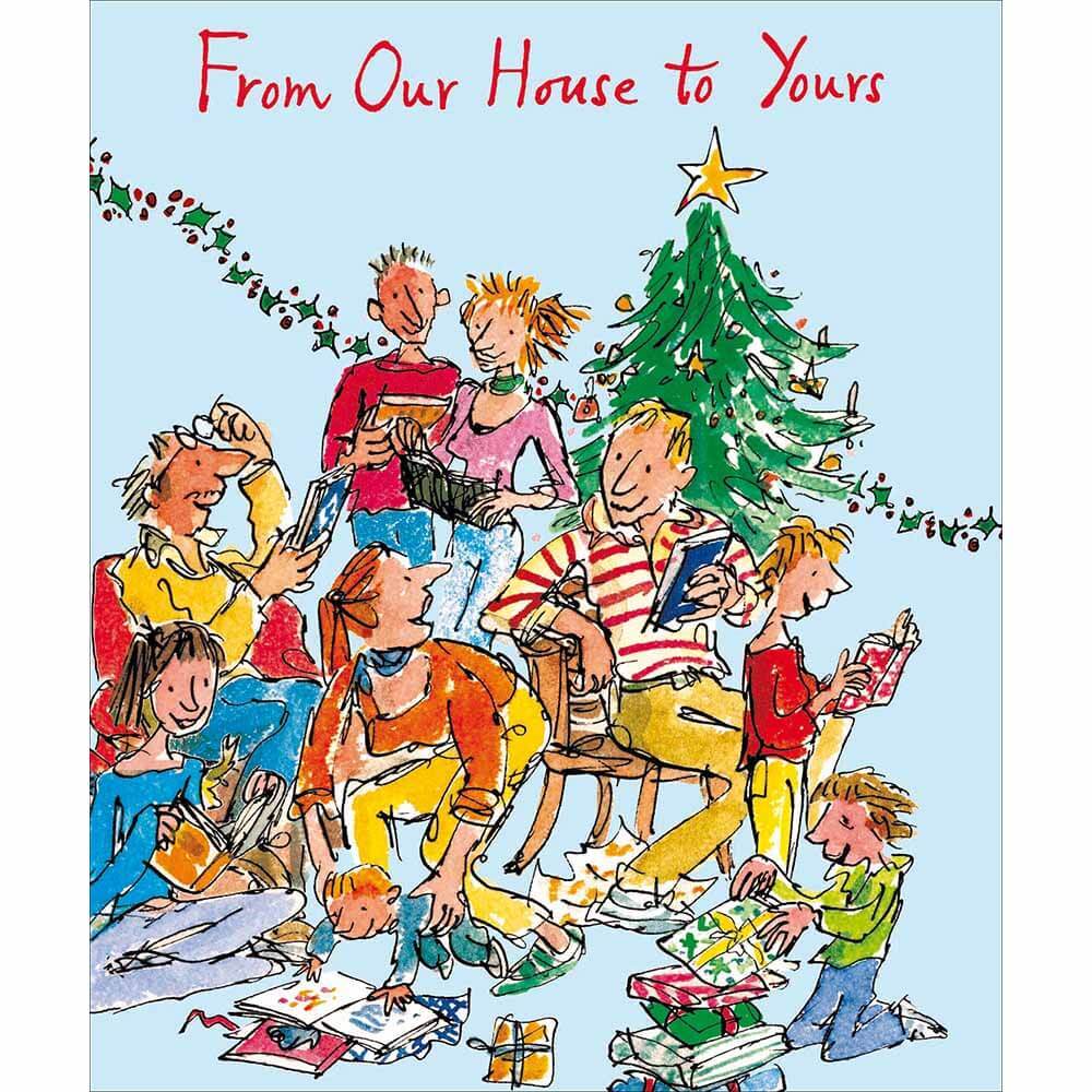 Quentin Blake Our House Christmas Card 2025 - House of Cards