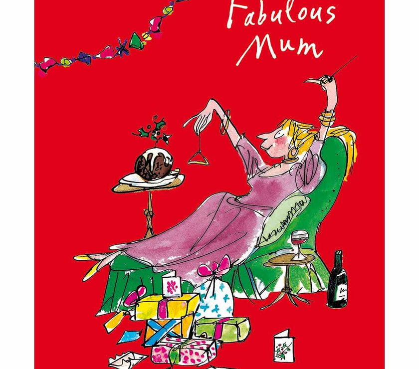 Quentin Blake Fabulous Mum Christmas Card 2025