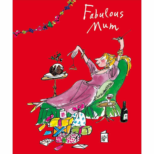 Quentin Blake Fabulous Mum Christmas Card 2025