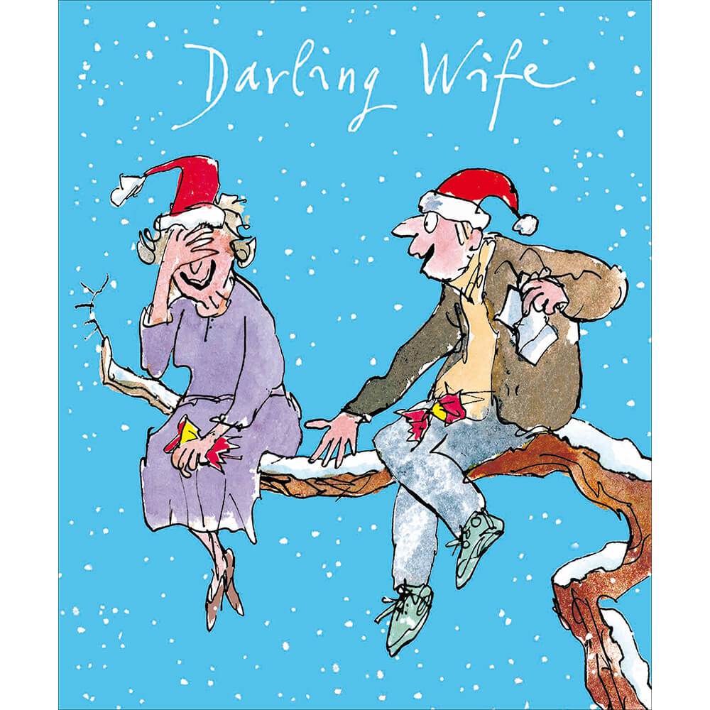 Quentin Blake DarWife Christmas Card 2025 - House of Cards