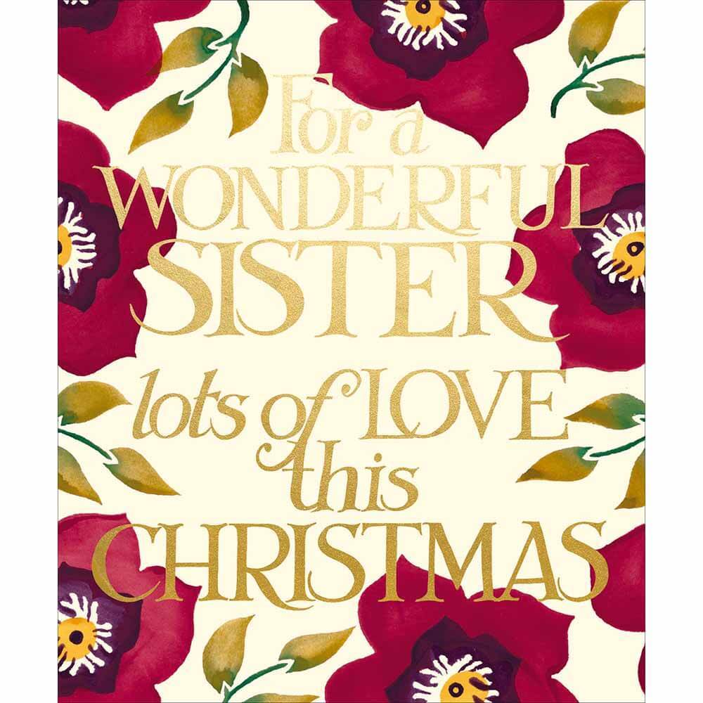 Emma Bridgewater Wonderful Sister Christmas Card - House of Cards
