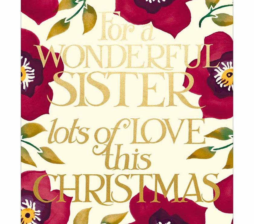 Emma Bridgewater Wonderful Sister Christmas Card