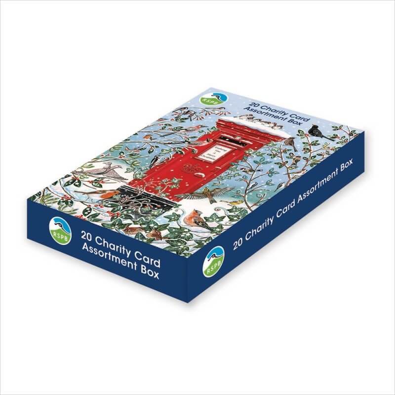 Charity Christmas Cards 20 Assorted 5 Designs RSPB Bird - Traditional Xmas Boxed - House of Cards