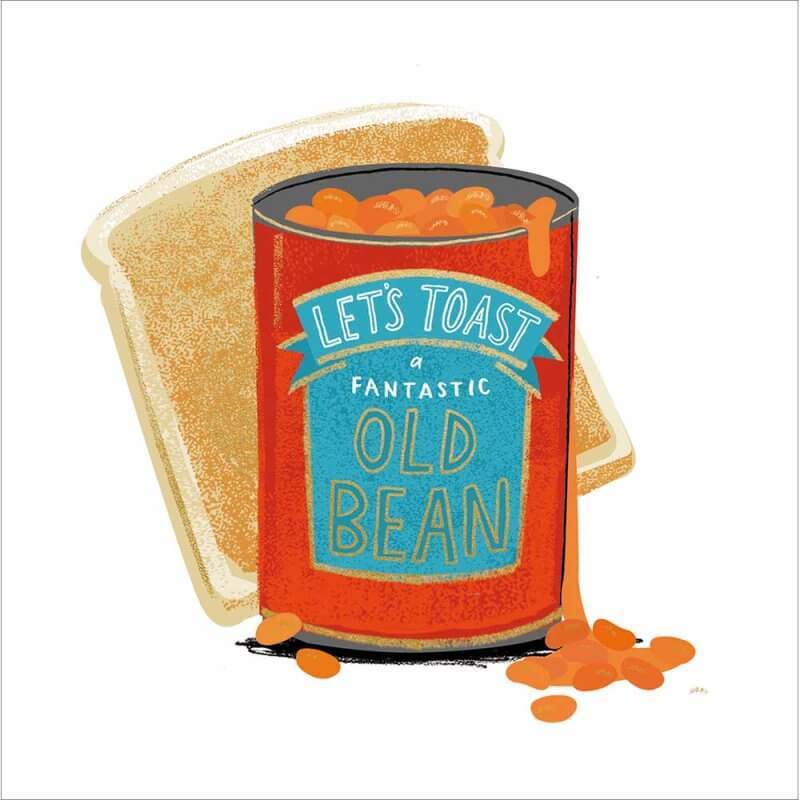 Old Bean Birthday Card - House of Cards