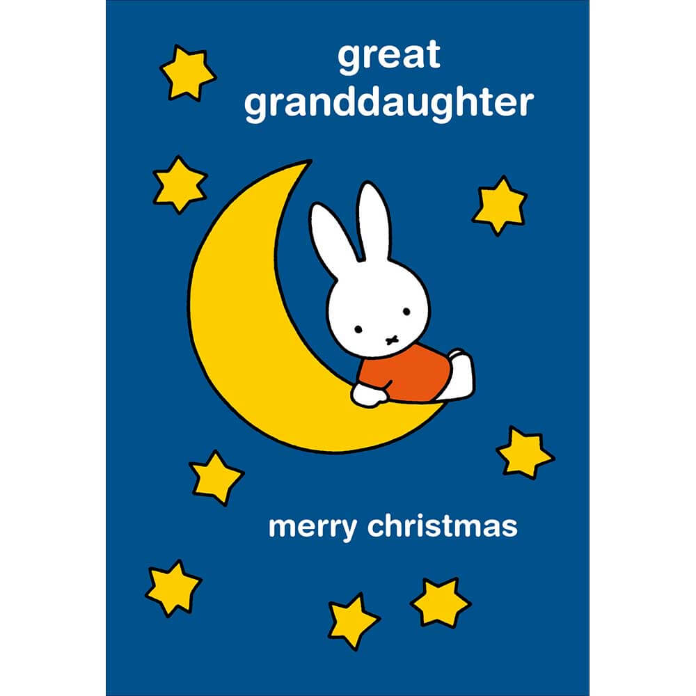 Miffy Great Granddaughter Christmas Card