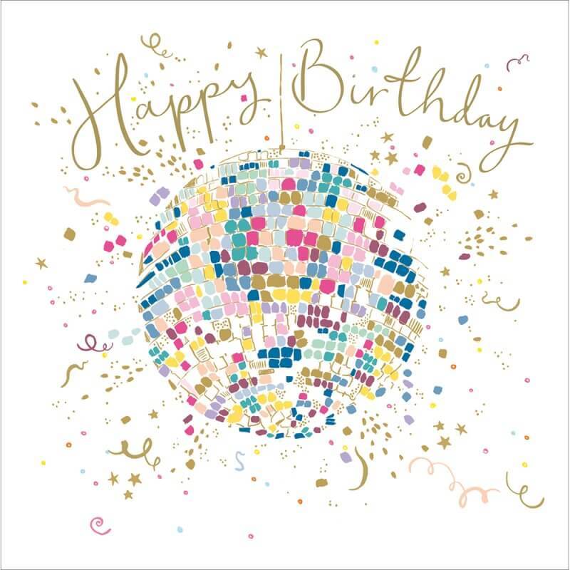 Disco Ball Birthday Card - House of Cards