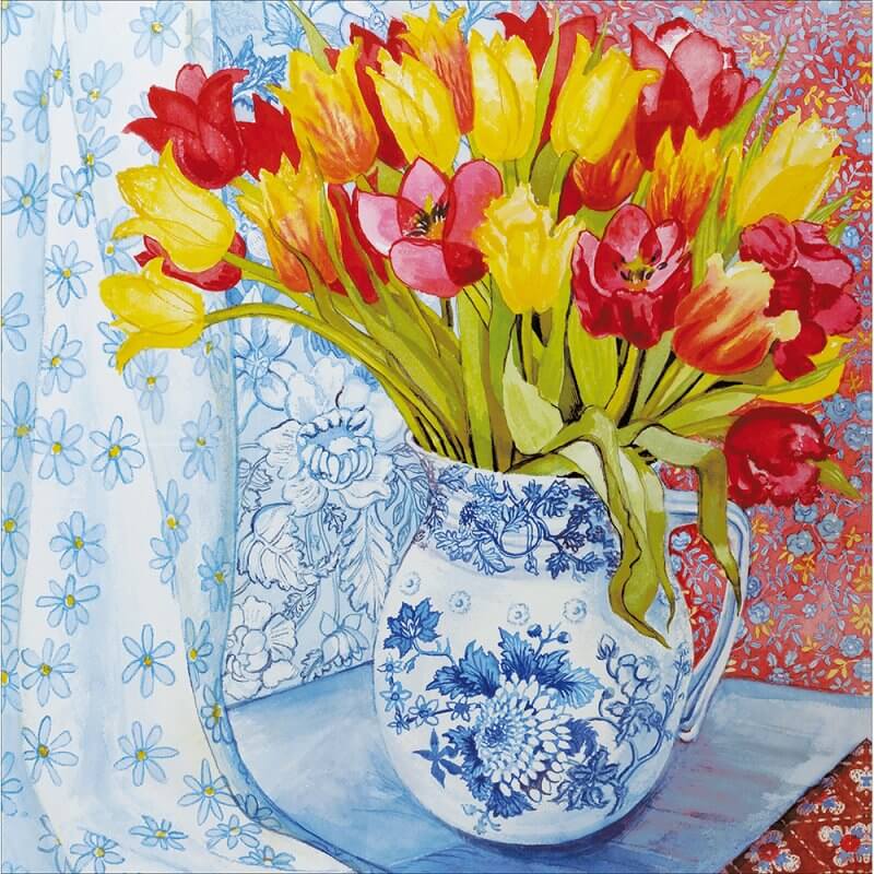Tulips in Jug Birthday Card