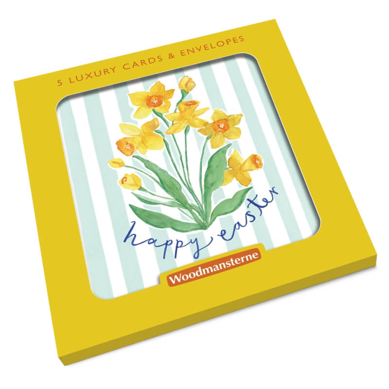 Daffodils Striped Easter Cards