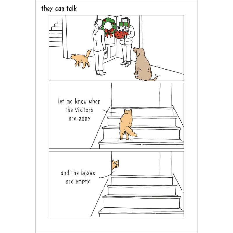Empty Boxes Cat Christmas Card