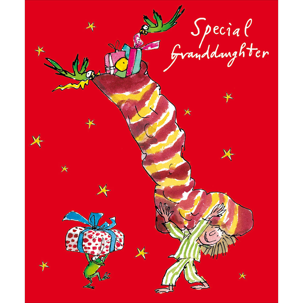 Quentin Blake Special Granddaughter Christmas Card