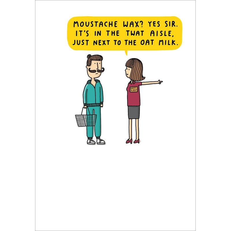 Moustache Wax Birthday Card