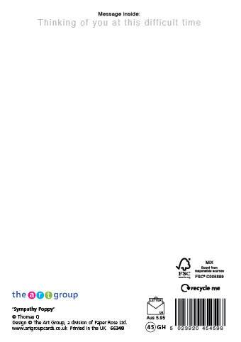 Sympathy Flower Card - House of Cards