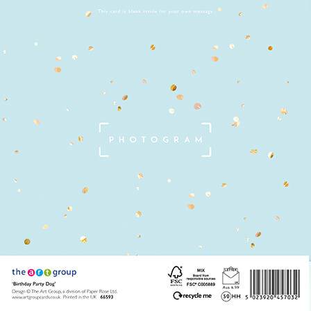 Photogram Dog with Cake Birthday Card - House of Cards