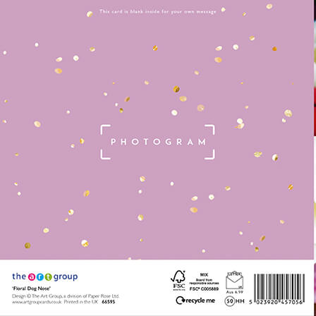 Photogram Dog Nose Birthday Card