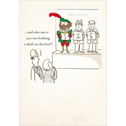 Shakespeare Skull Birthday Card