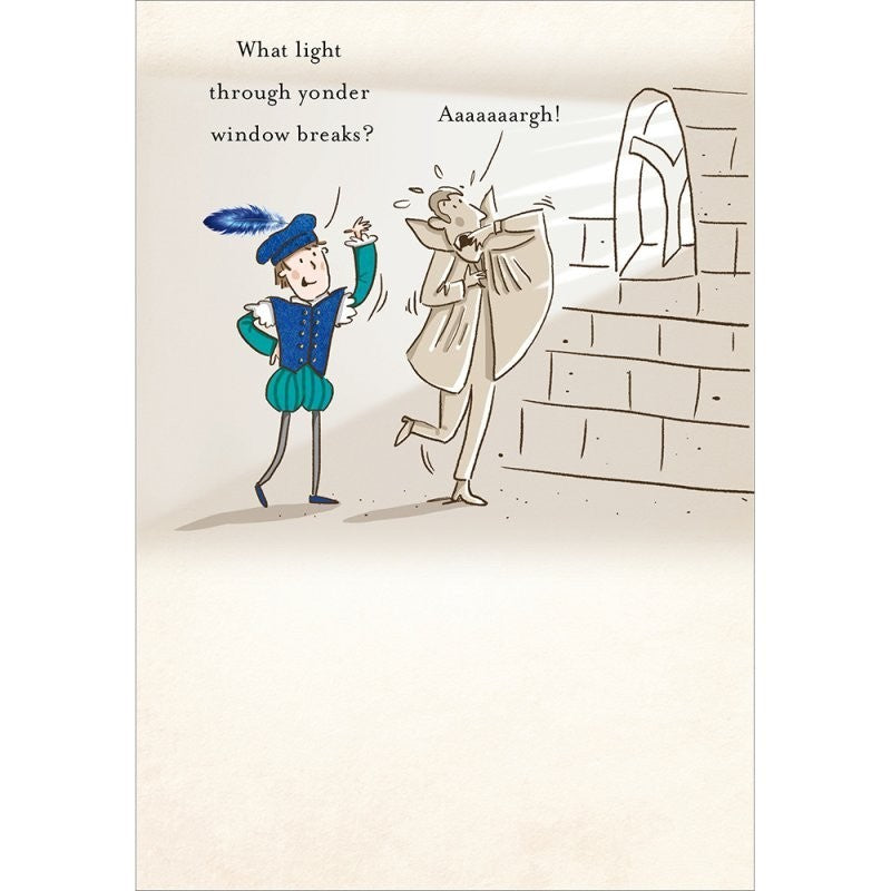 Shakespeare Vampire Birthday Card