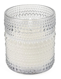 Embossed Glass Smokey Black LED Candle