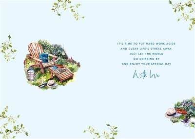 Garden Lounge Chair For Dad Fathers Day Card - House of Cards