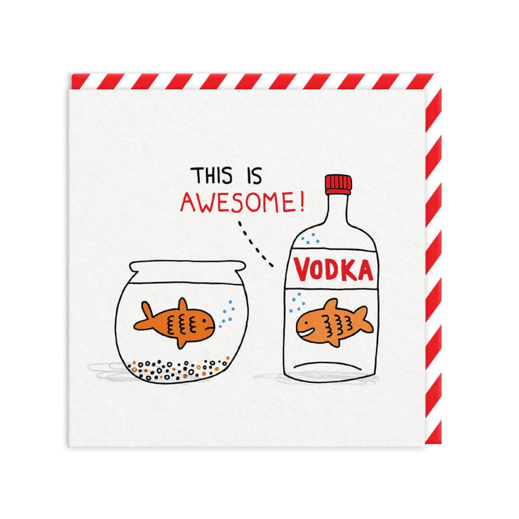 Vodka Fish Greeting Card