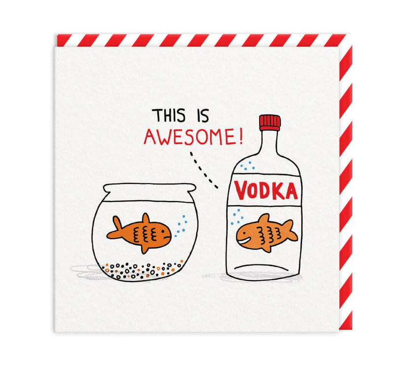 Vodka Fish Greeting Card