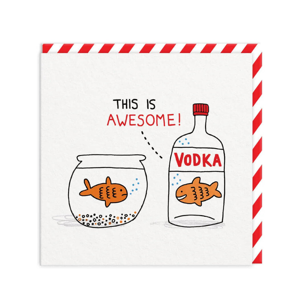 Vodka Fish Greeting Card