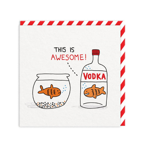 Vodka Fish Greeting Card