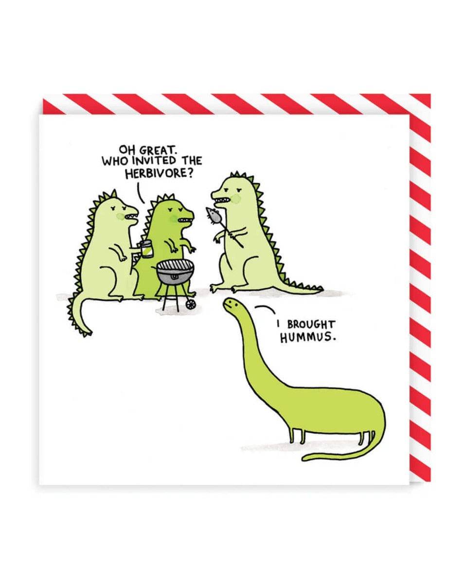 Dinosaur Herbivore Greeting Card - House of Cards