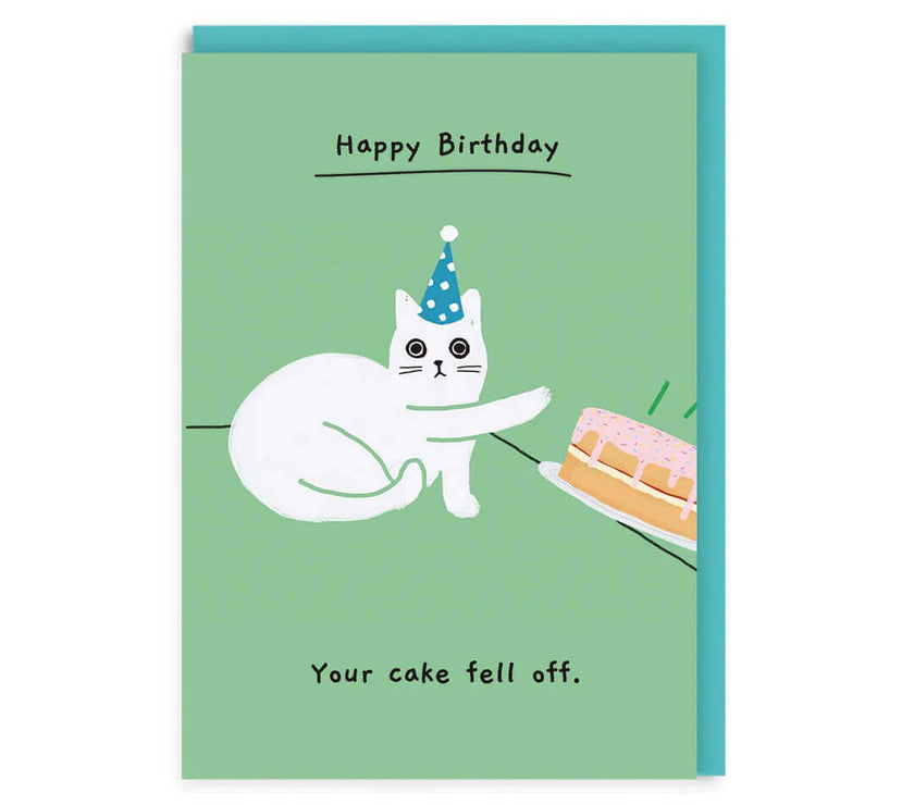 Cake Fell Off Greeting Card