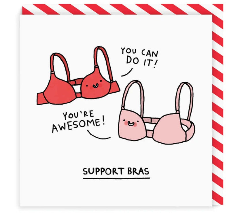 Support Bras Greeting Card