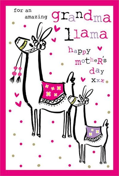 Grandma Llama Mothers Day Card