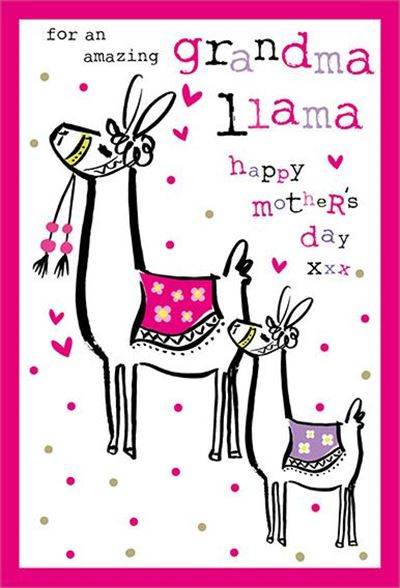 Grandma Llama Mothers Day Card - House of Cards