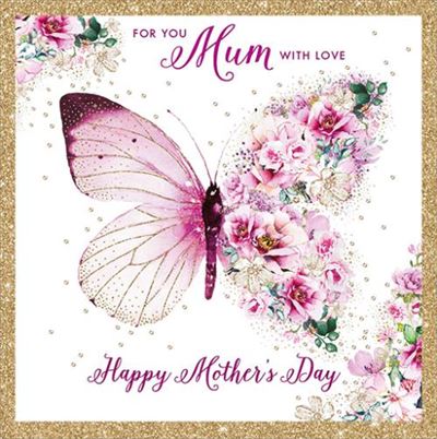 Floral Butterfly Mothers Day Card