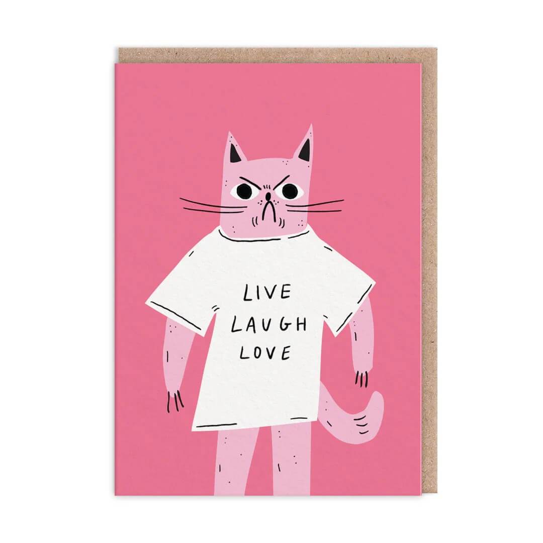 Live Laugh Love Birthday Card - House of Cards